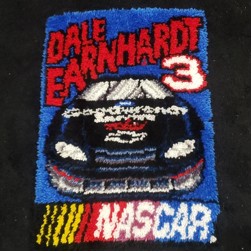 Dale Earnhardt Nascar #3 Latch Hook Rug Vintage Y2K 2000